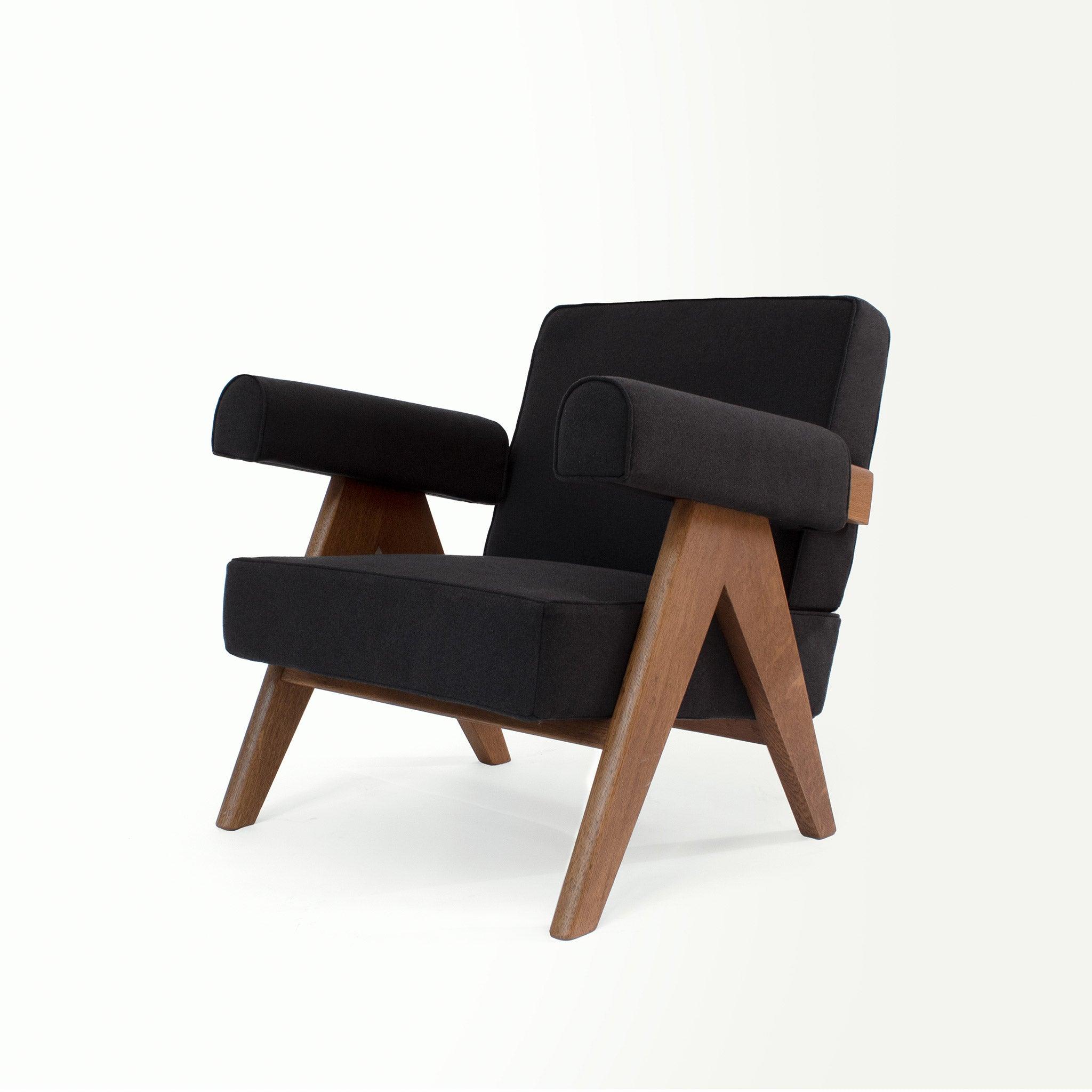 Pierre Jeanneret design Upholstered Easy Armchair - Object Embassy - Pierre Jeanneret