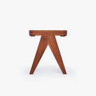 Cane Stool Low - Object Embassy - pierre jeanneret design - hand made - teak wood