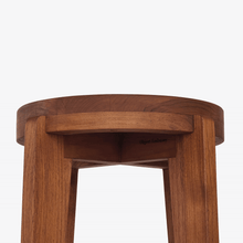 High Round Bar Stool - Object Embassy - pierre jeanneret design - hand made - teak wood