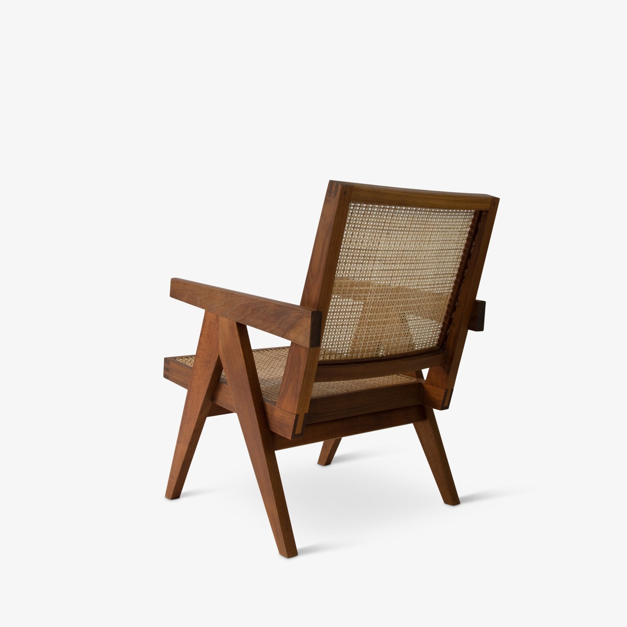 Lounge Chair - Object Embassy - Pierre Jeanneret Design - hand made - natural teak wood & rattan - Chandigarh - Living Room