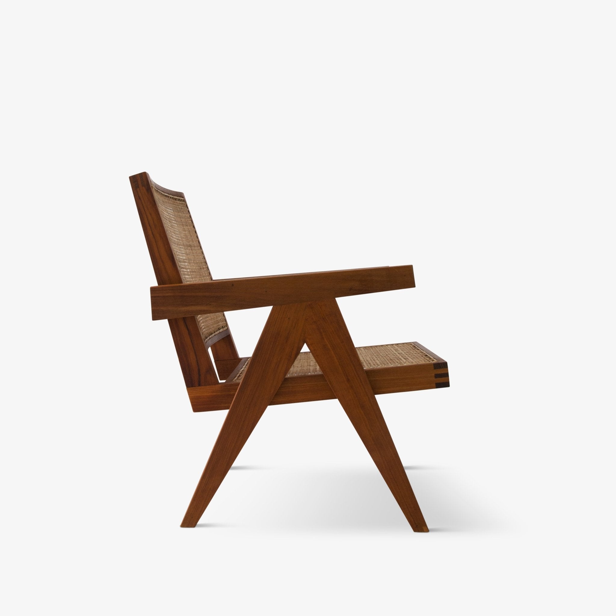 Pierre Jeanneret Lounge Chair | Teak & Rattan | Object Embassy