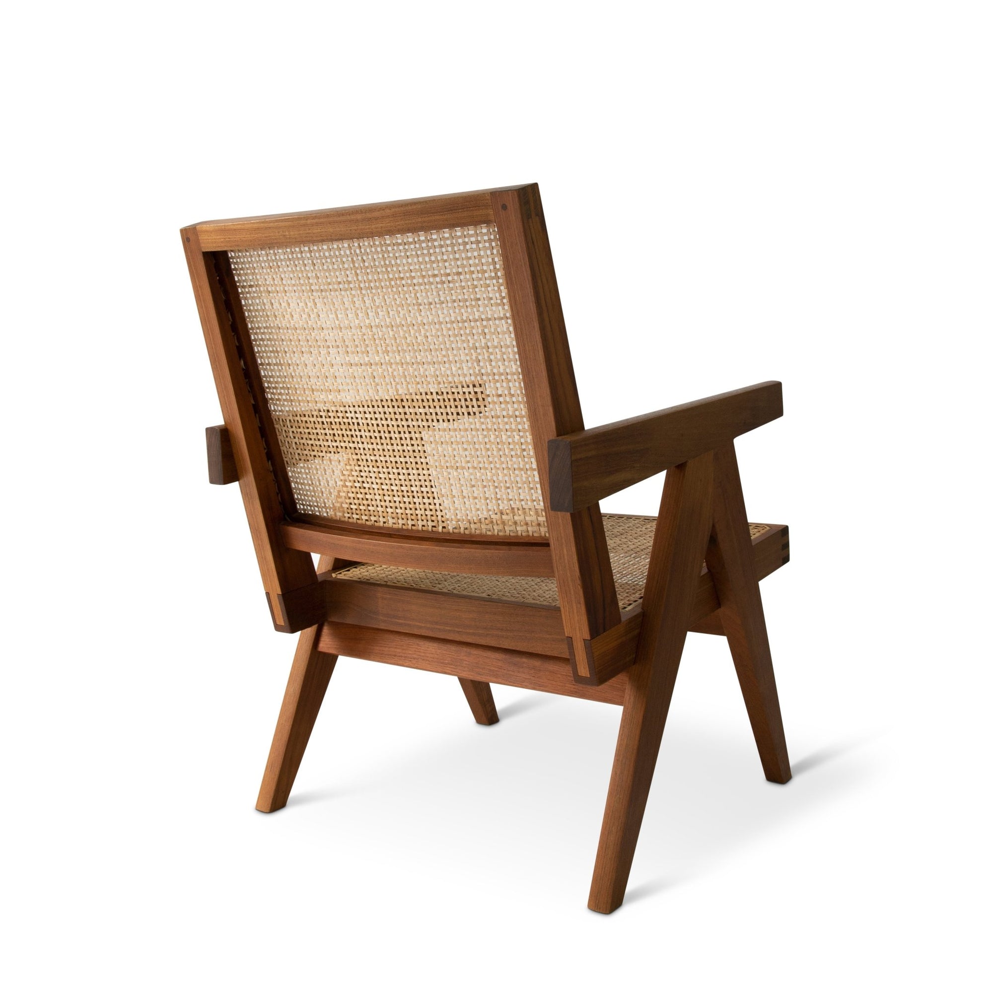 Lounge Chair - Object Embassy - Pierre Jeanneret Design - hand made - natural teak wood & rattan - Chandigarh - Living Room