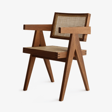 Office Chair - Dining Chair - V Chair - Object Embassy - Pierre Jeanneret Design - hand made - teak wood rattan - Chandigarh