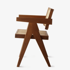 Office Chair - Dining Chair - V Chair - Object Embassy - Pierre Jeanneret Design - hand made - teak wood rattan - Chandigarh