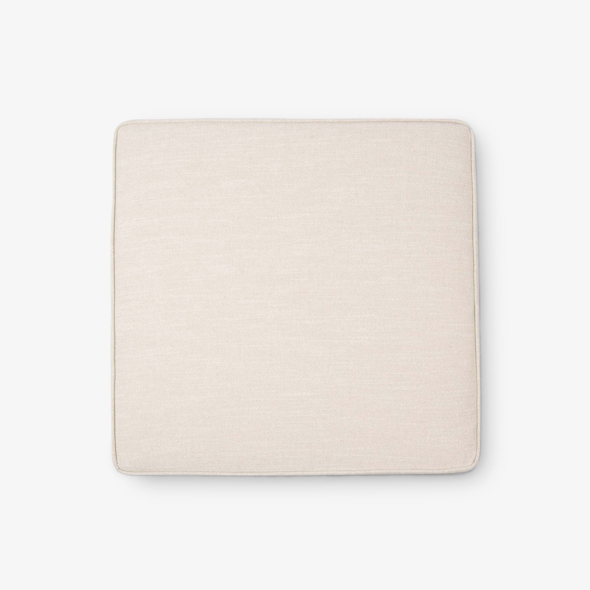 Seat cushion in natural linen - Object Embassy - Chandigarh Furniture - Pierre Jeanneret Design - hand made - teak wood