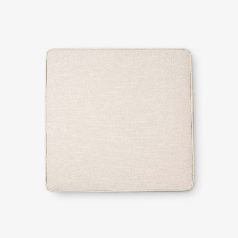 Seat cushion in natural linen - Object Embassy - Chandigarh Furniture - Pierre Jeanneret Design - hand made - teak wood