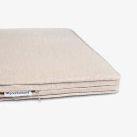 Seat cushion in natural linen - Object Embassy - Chandigarh Furniture - Pierre Jeanneret Design - hand made