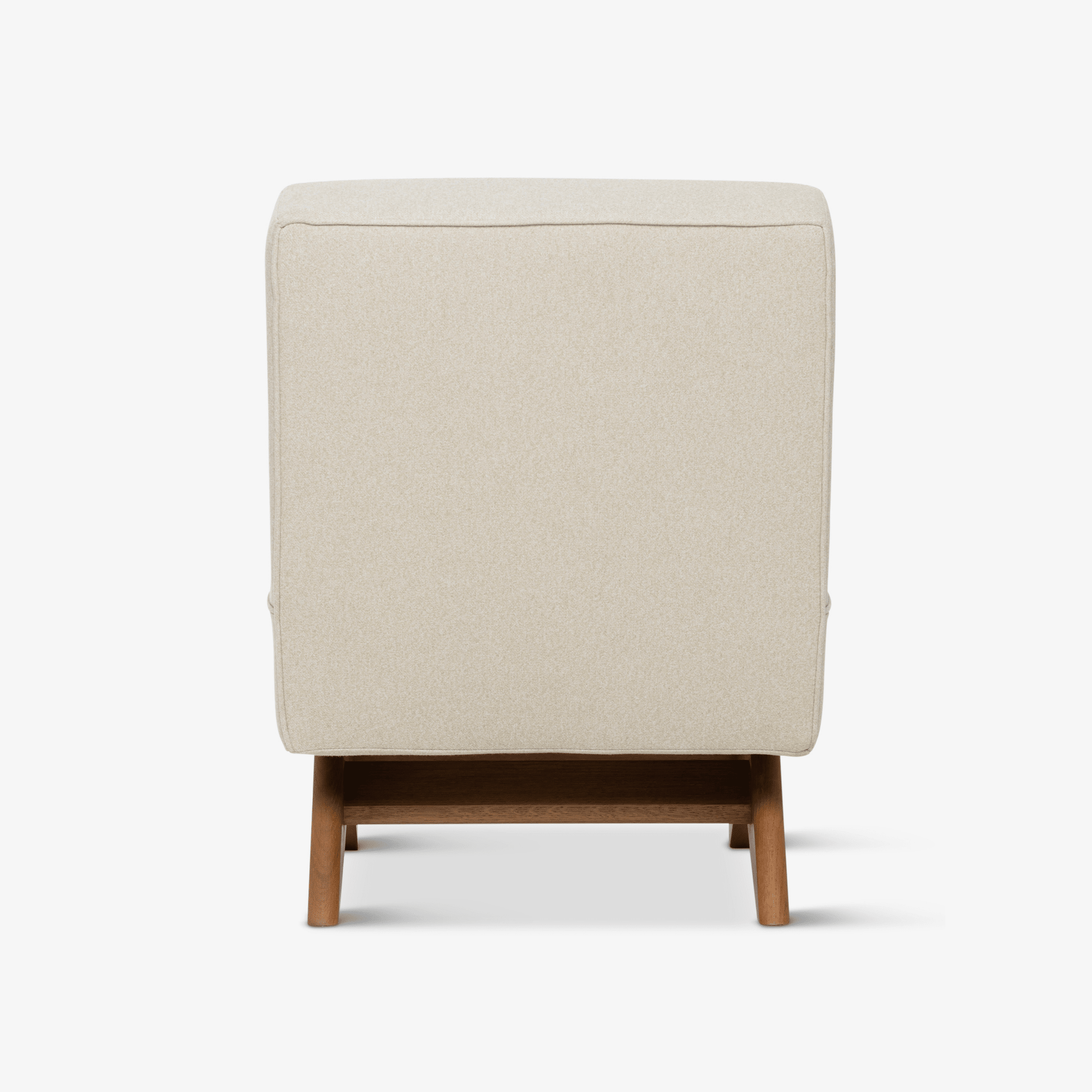 Upholstered Easy Sidechair - Natural Wood & Sand / Beige - Object Embassy - Pierre Jeanneret Design - handmade in EU - Lounge