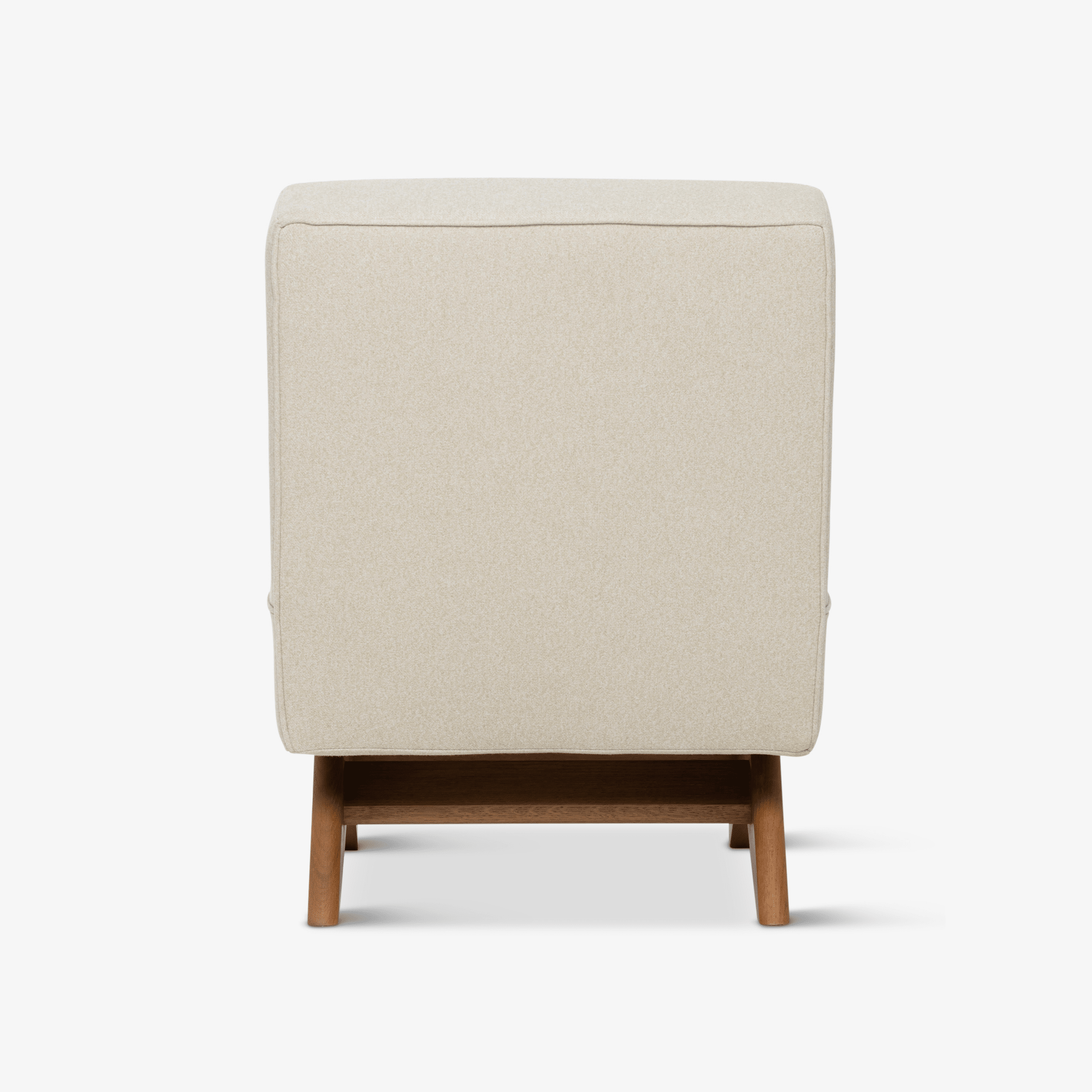 Upholstered Easy Sidechair - Natural Wood & Sand / Beige - Object Embassy - Pierre Jeanneret Design - handmade in EU - Lounge