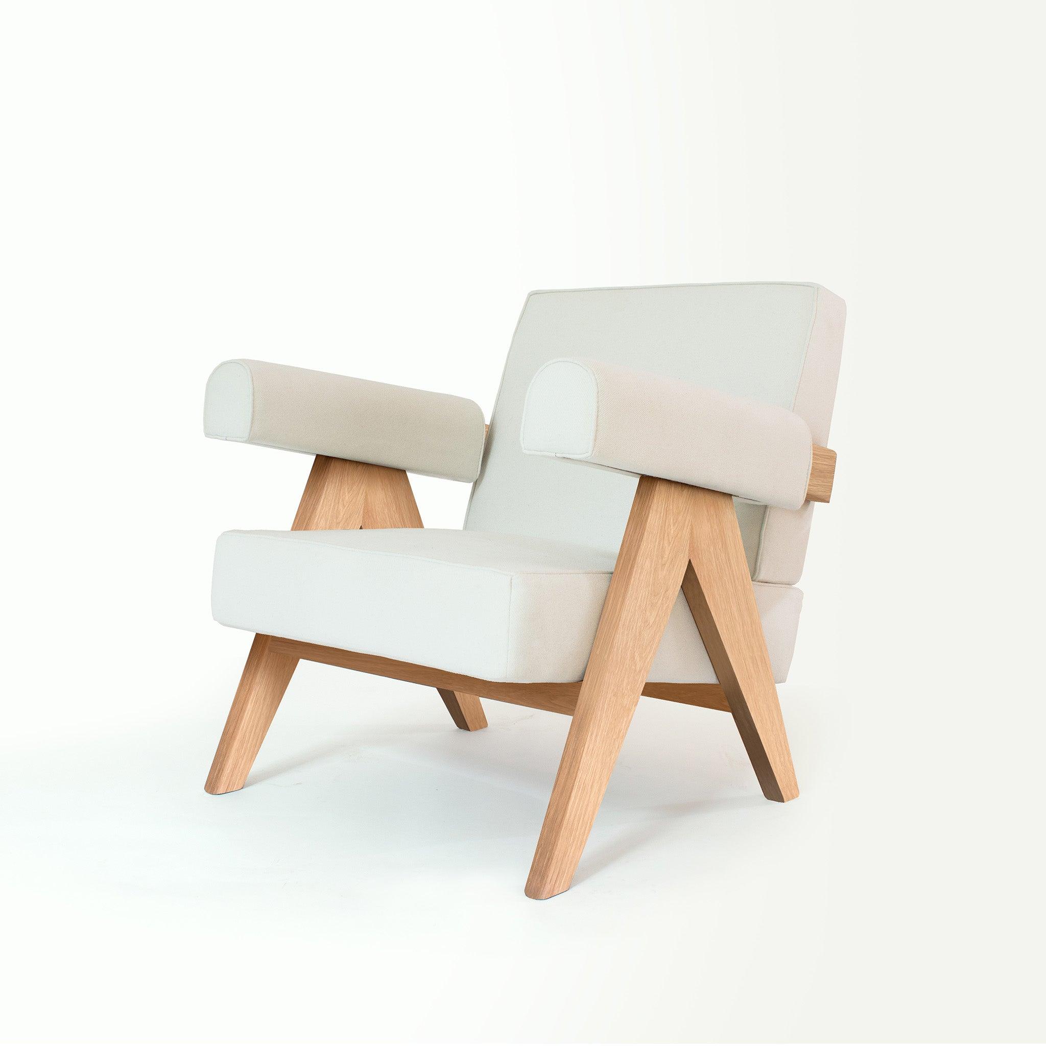 Pierre Jeanneret design Upholstered Easy Armchair - Object Embassy - Pierre Jeanneret