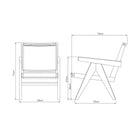 Lounge Chair - Object Embassy - Pierre Jeanneret Design - hand made - natural teak wood & rattan - Chandigarh - Living Room