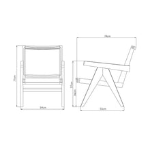 Lounge Chair - Object Embassy - Pierre Jeanneret Design - hand made - natural teak wood & rattan - Chandigarh - Living Room