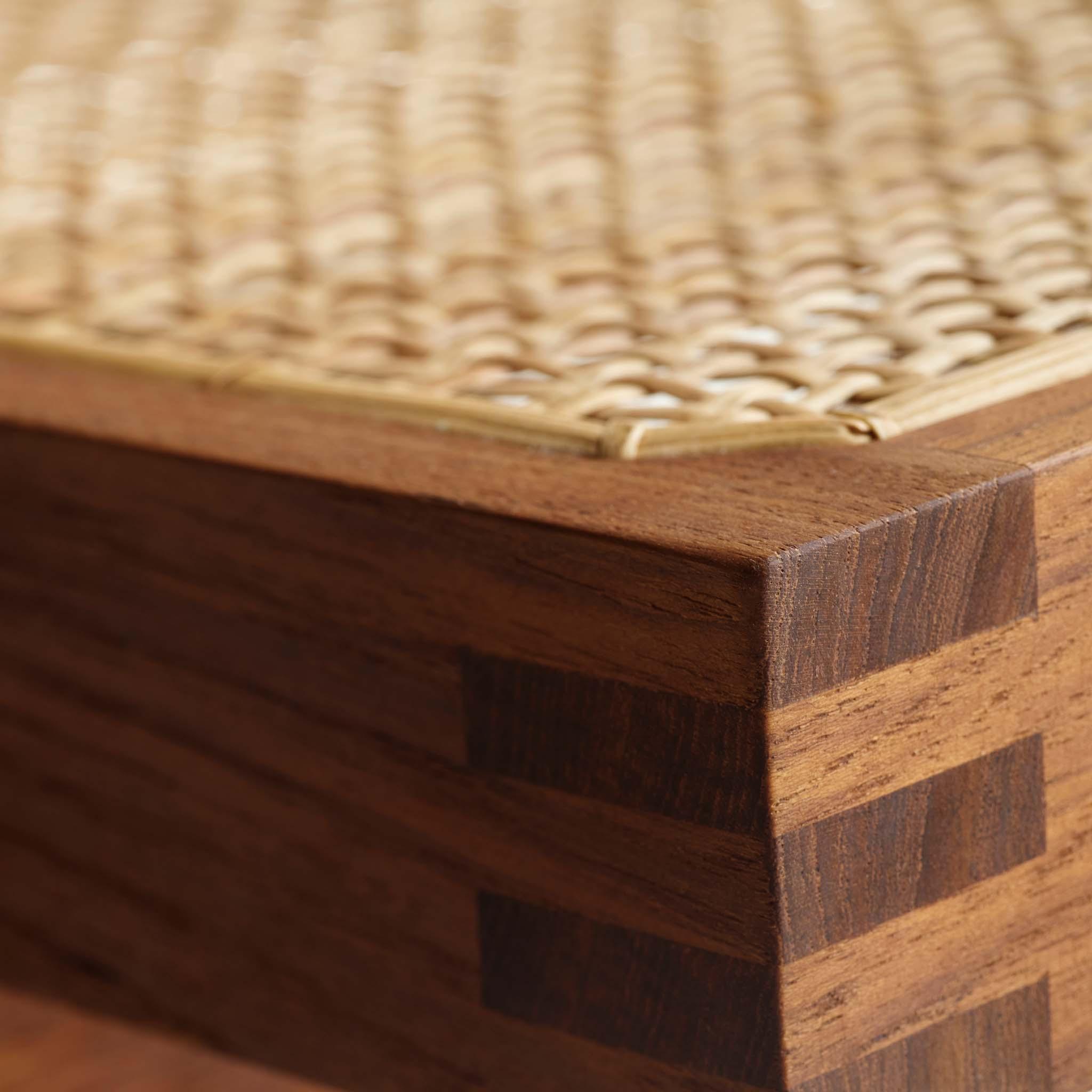 Lounge Chair - Object Embassy - Pierre Jeanneret Design - hand made - natural teak wood & rattan - Chandigarh - Living Room