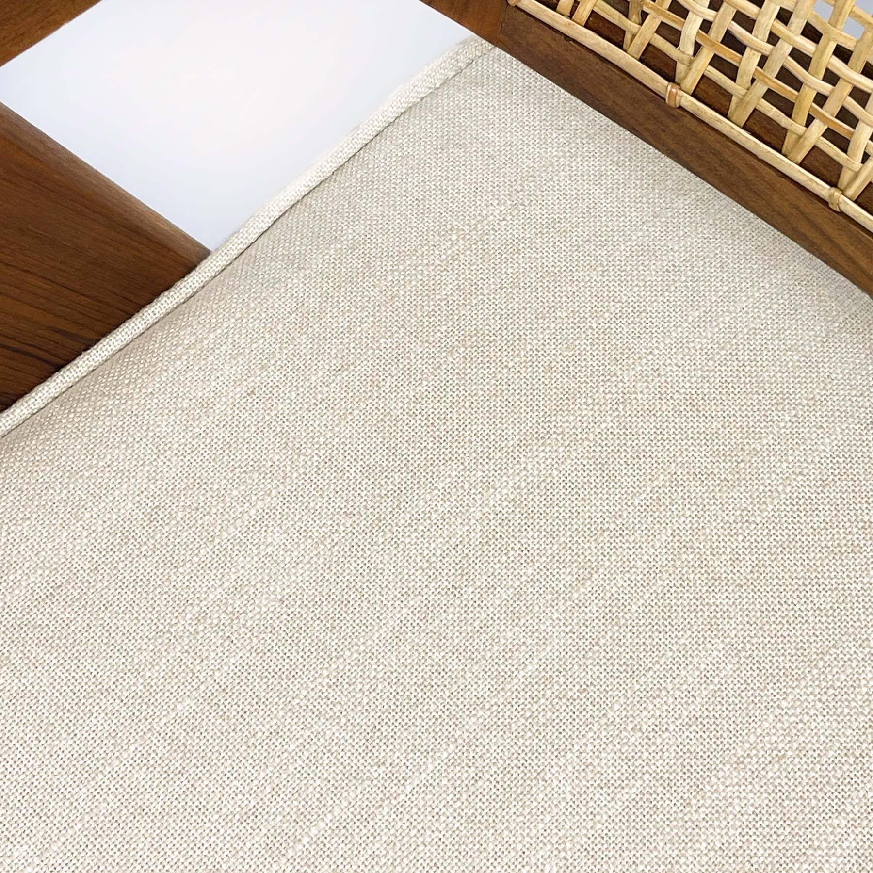 Seat cushion in natural linen - Object Embassy - Chandigarh Furniture - Pierre Jeanneret Design - hand made