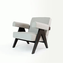 Upholstered Easy Armchair Black Stone Grey - Object Embassy - Pierre Jeanneret Design - handmade furniture - Lounge Chair