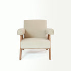 Upholstered Easy Armchair Light Sand Beige - Object Embassy - Pierre Jeanneret Design - handmade furniture - Lounge Chair
